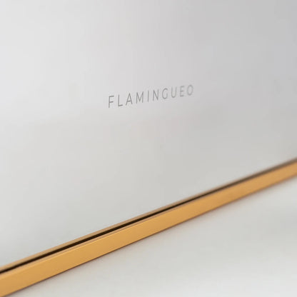 Flaminguuo Mirror Wall Floor Mirror Full Body Mirror Decorative Wall Mirrors Decoration Room Large Wall Mirrors Home Decoration Aesthetic Room Decor Golden Mirror 163x53x3 cm